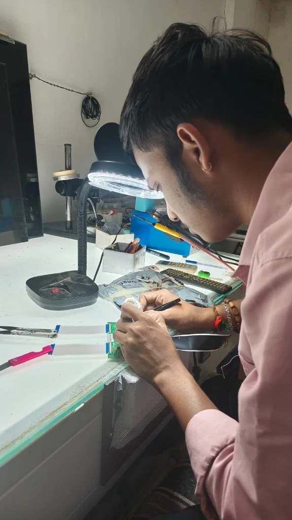 Technician working